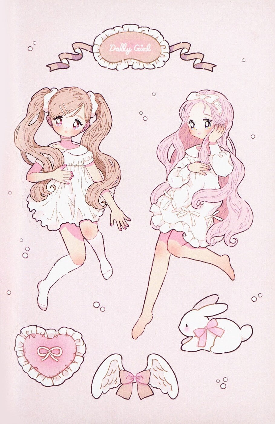 Petit Cotton Candy Lab Illust Lab Sticker Book (Korean)