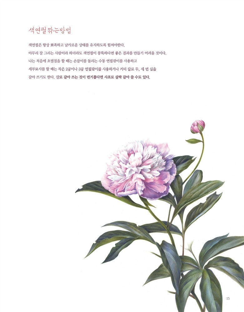 Botanical Art with Colored Pencils - Korean Drawing Guide