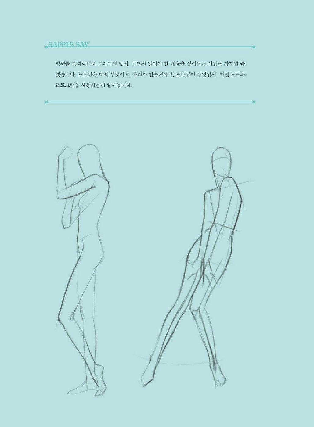 Figure Drawing & Anatomy Class by SAPPI Korean Guide Book