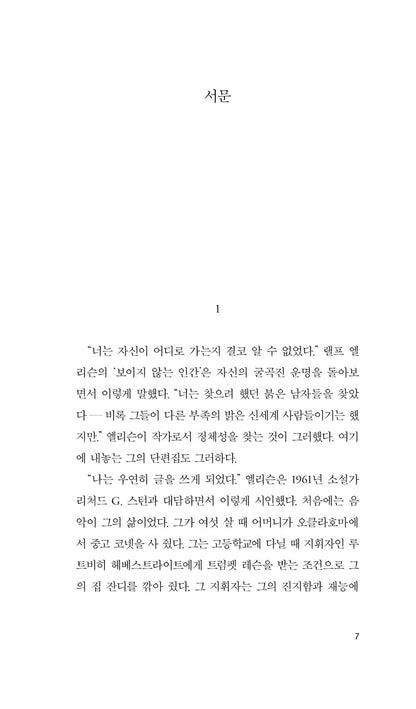 Flying home and other stories by Ralph Ellison, Korean, 집으로 날아가다, 랠프 엘리슨
