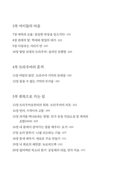 The Body Keeps the Score by Besse van der Kolk(Korean Book) Details