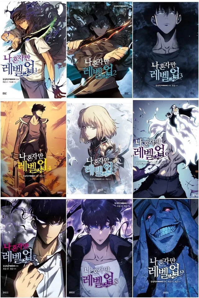 Solo Leveling Vol 1~9 Set Korean Webtoon Manhwa Comics Manga Only I Level Up