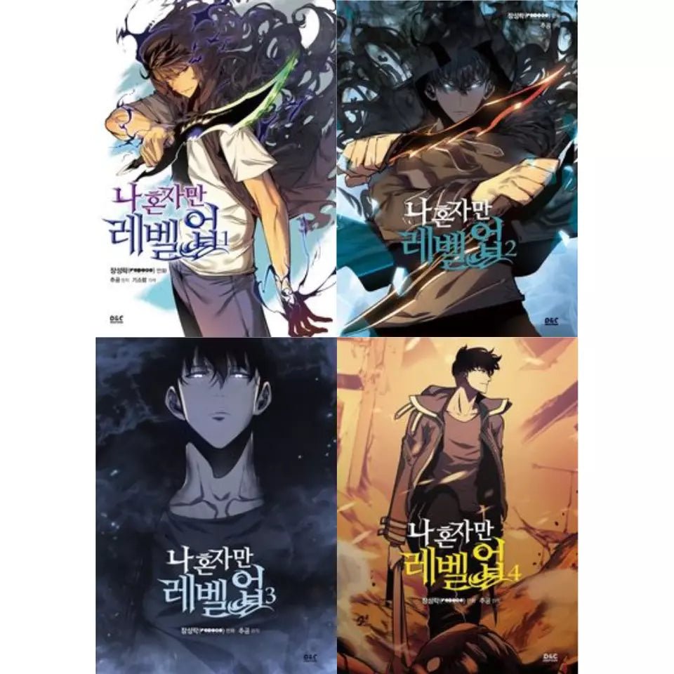 Solo Leveling Vol 1-4 Set Korean Webtoon Manga Comic Book Only I Level Up